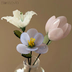 Grace Trio Glass Bouquet – Tulip, Lily & Freesia