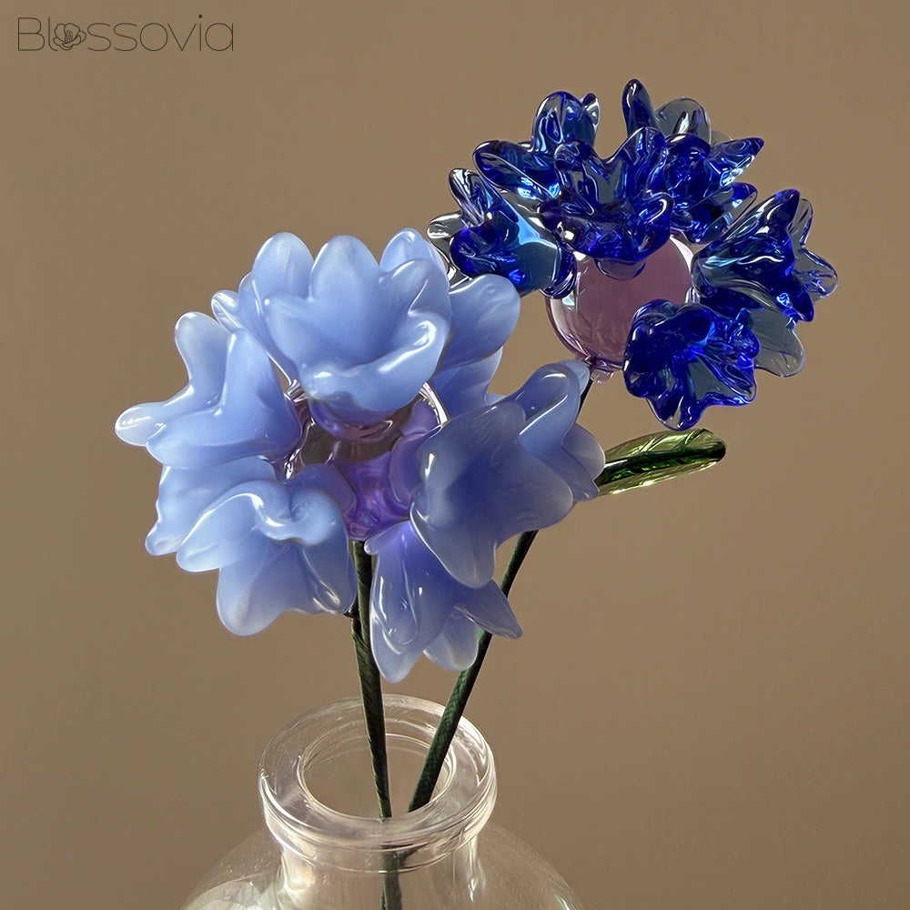 Handmade Glass Cornflower