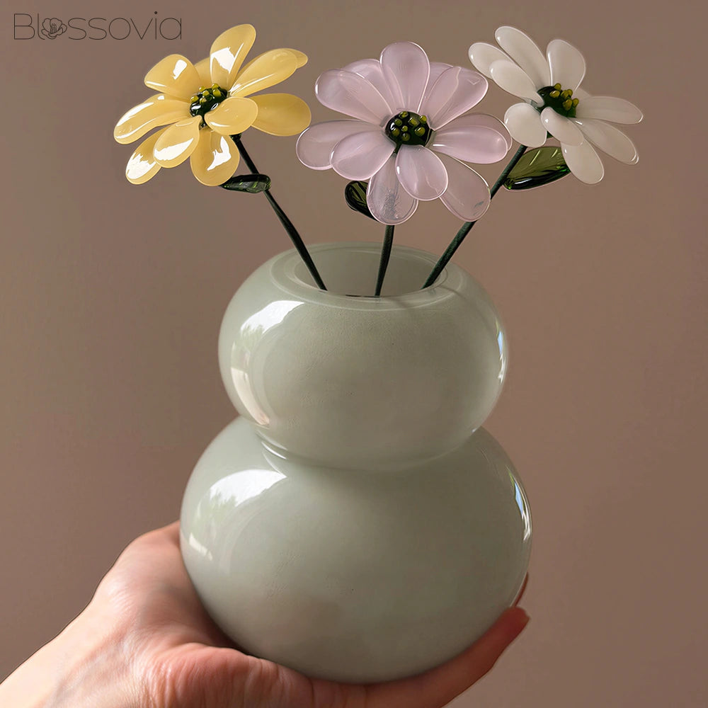 Handmade Glass Zinnia