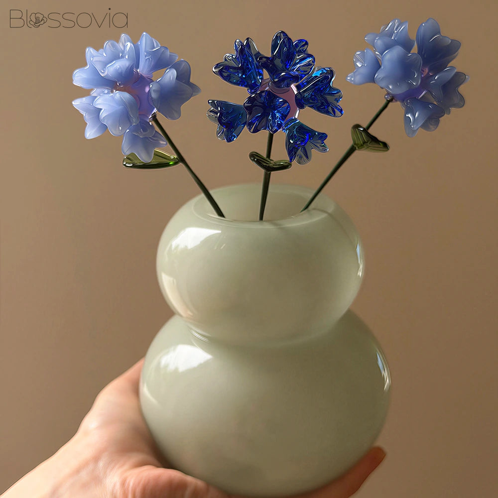 Handmade Glass Cornflower