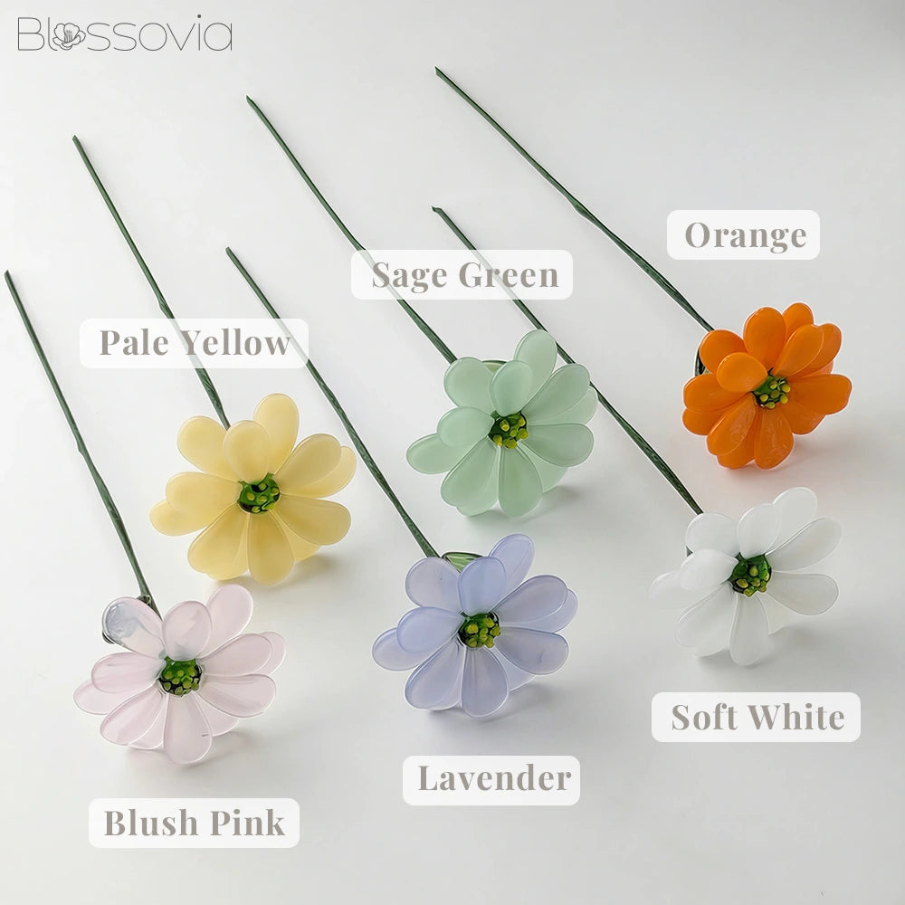 Handmade Glass Zinnia