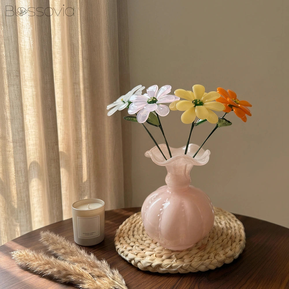Handmade Glass Zinnia