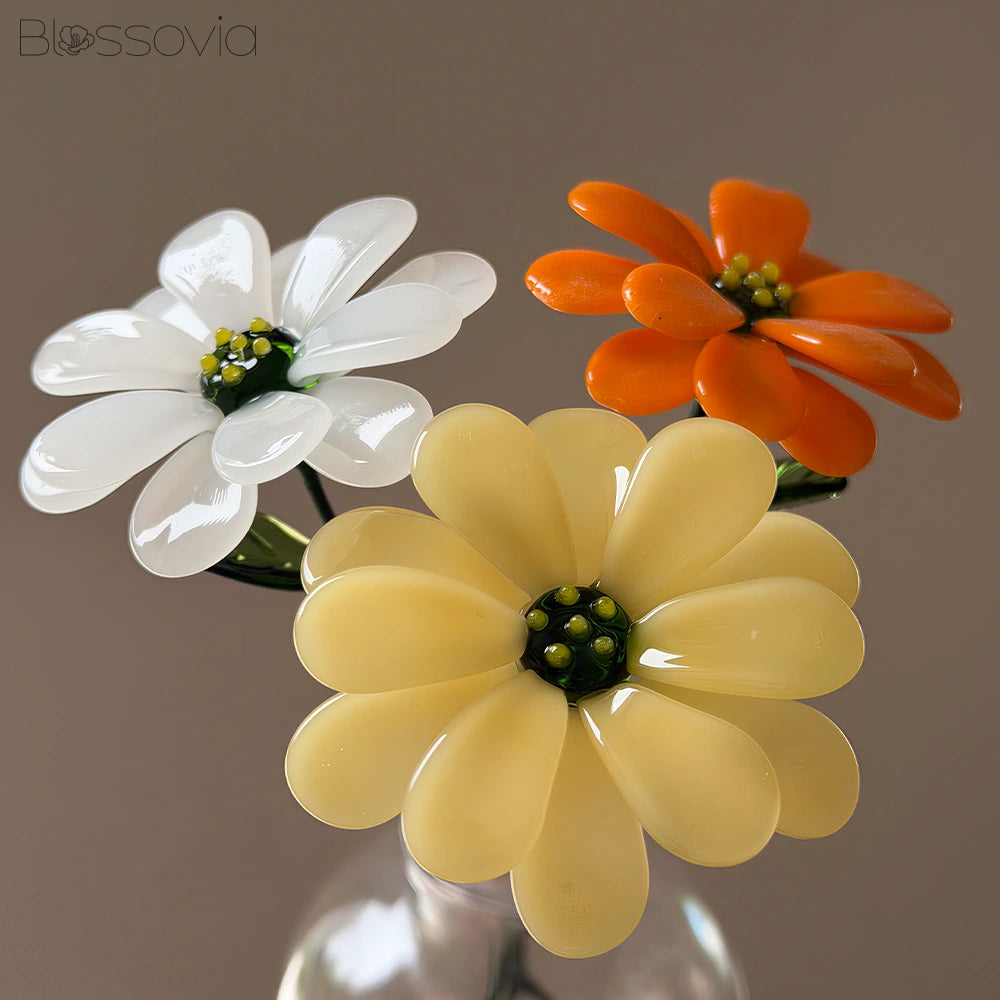 Handmade Glass Zinnia