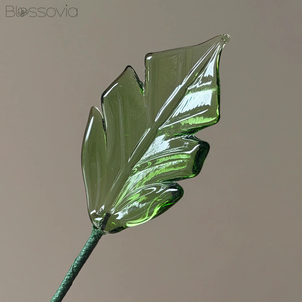Handmade Glass Oak Leaf