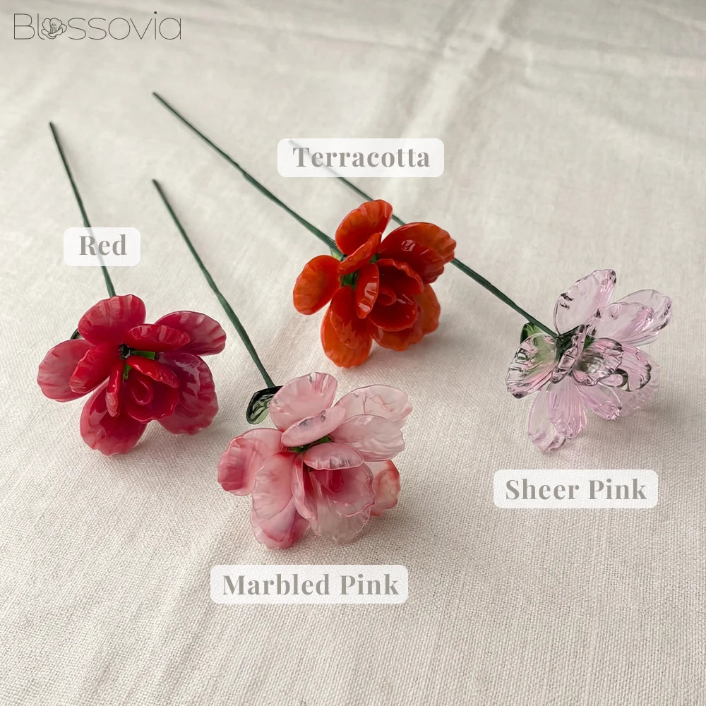 Handmade Glass Camellia