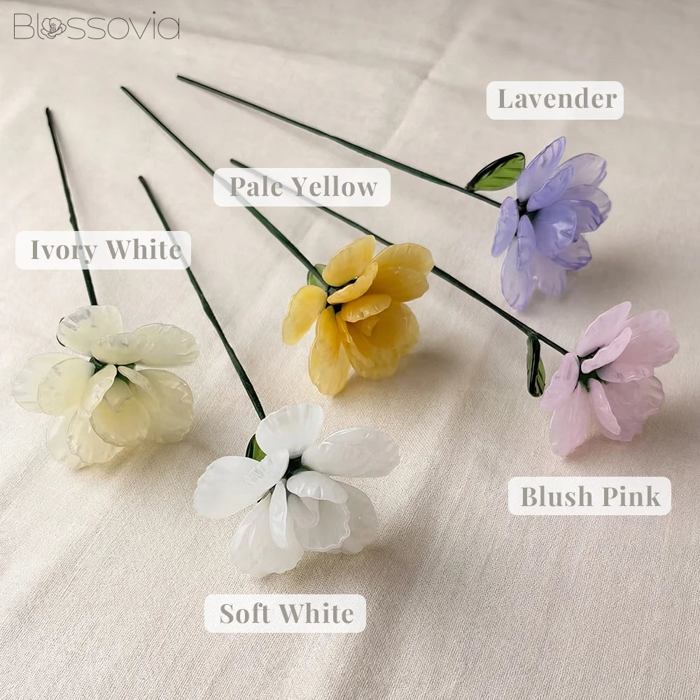 Handmade Glass Camellia