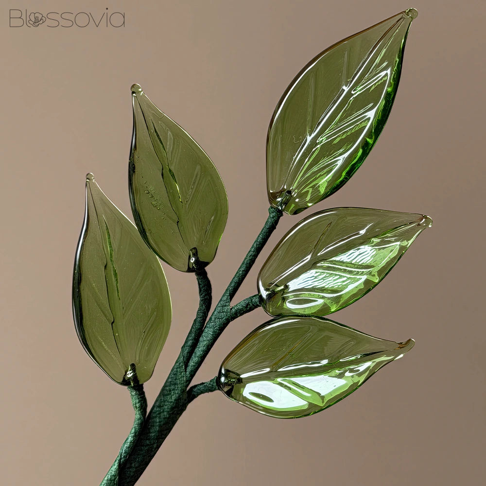 Handmade Glass Leaf Branch