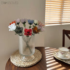 Handmade Glass Open Cup Rose