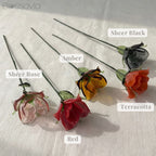 Handmade Glass Open Cup Rose