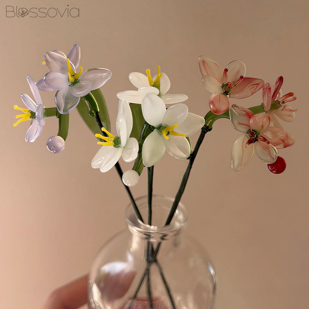 Handmade Glass Phalaenopsis Orchid