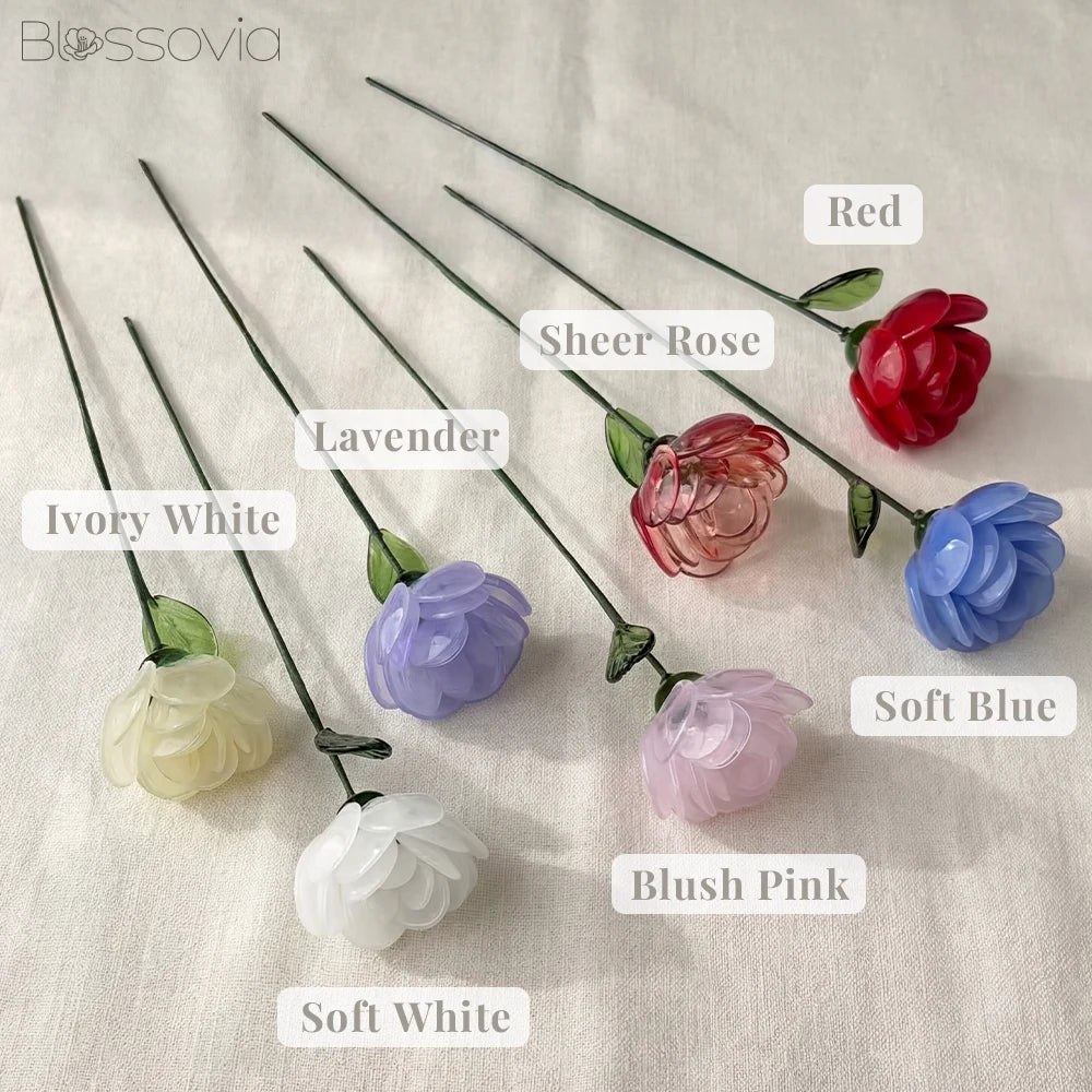 Handmade Glass Ranunculus