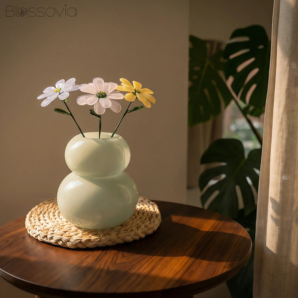 Handmade Glass Zinnia