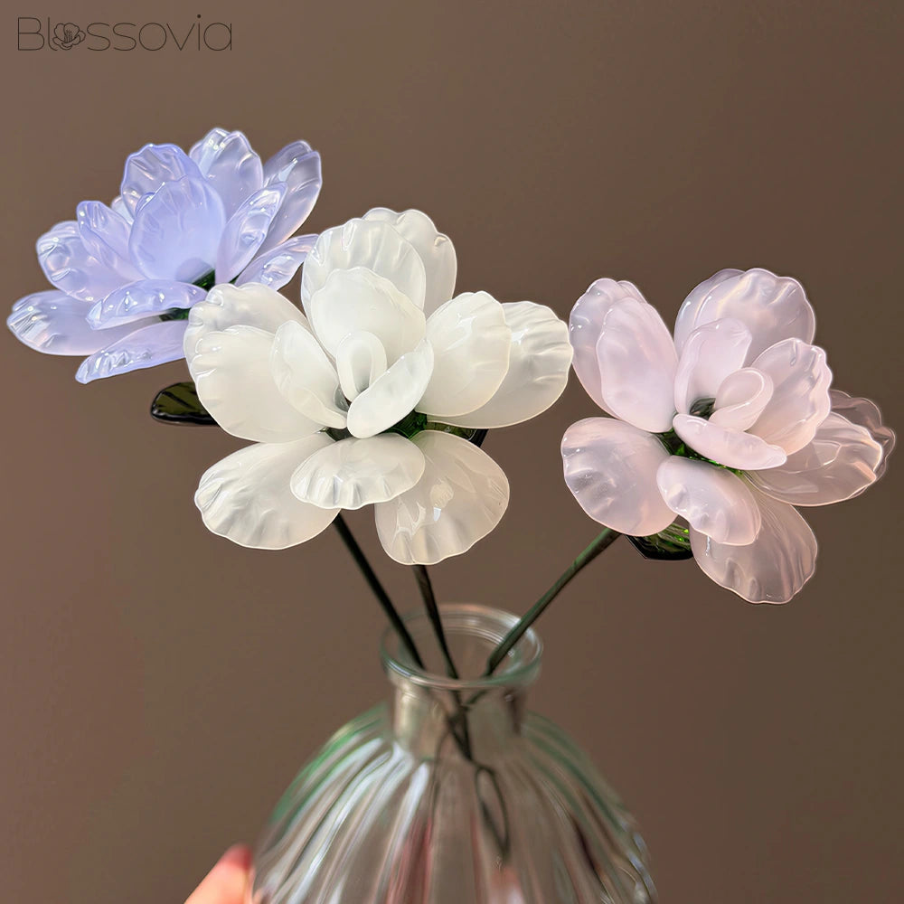 Handmade Glass Camellia