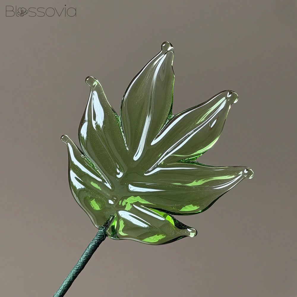 Handmade Glass Maple Leaf